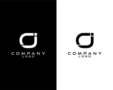 CJ, JC modern logo design with white and black color that can be used for business company.