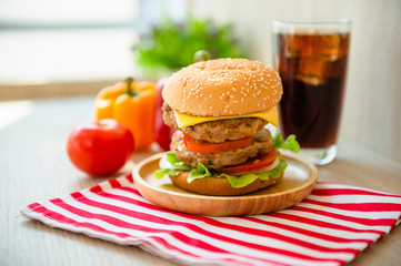 fast food hamburgers