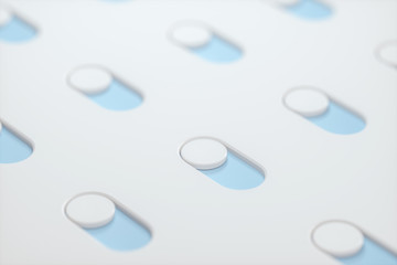 Slide switch and touch button, science and technology, 3d rendering.