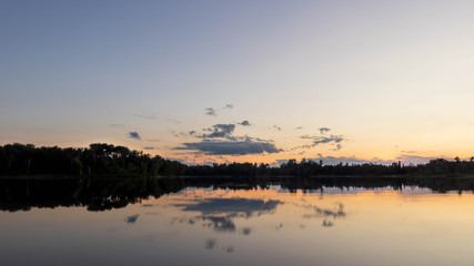 Fototapeta na wymiar Minnesota Lakeside Sunset