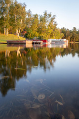 Fototapeta premium boats on lake