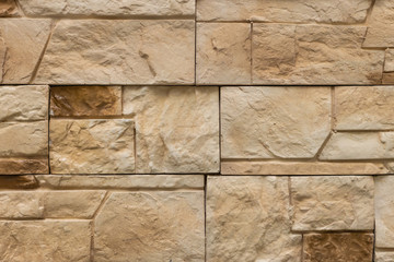 Brown decorative cladding brick texture, background