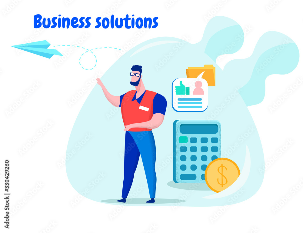 Aufkleber man in glasses and uniform sends report by email. financial audit. business solutions. general repor