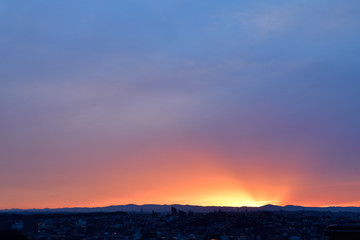 日の出の風景