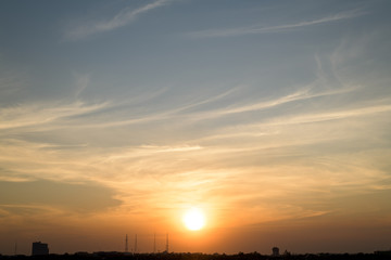 Fototapeta na wymiar Beautifull sunset sky clouds background
