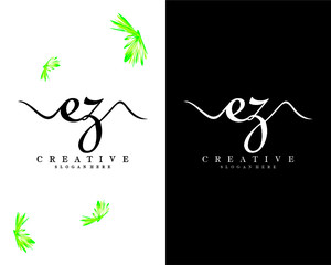 creative letter EZ, ZA logo vector