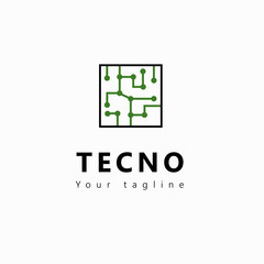 logostyle line art template design technology for your brand