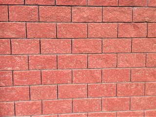 red brick wall background. Red brick wall for background or texture.  Building material for fences, houses. Design.