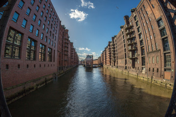 Wasserschloss in der Speicherstadt in Hamburg