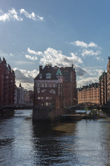 Fototapeta premium Wasserschloss in der Speicherstadt in Hamburg