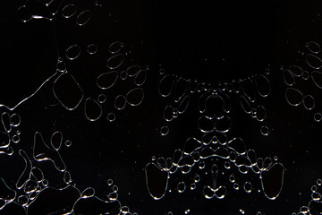 Bubbles abstract on black background