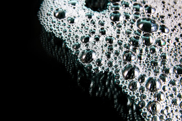 Bubbles abstract on black background