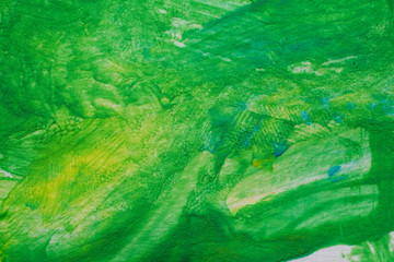 abstract image green watercolor paint on paper background