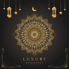 premium gold mandala vector. Luxurious Islamic decoration ornate. mandala in golden color