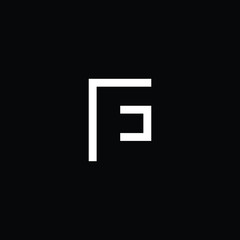  Minimal elegant monogram art logo. Outstanding professional trendy awesome artistic F FP PF initial based Alphabet icon logo. Premium Business logo White color on black background