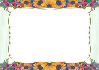 レトロな花柄 結婚式招待状 サロンメニューの背景素材 ローズピンク Wall Mural Ayumi Takashima