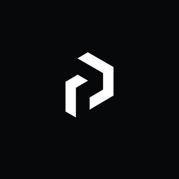  Minimal elegant monogram art logo. Outstanding professional trendy awesome artistic P PD DP initial based Alphabet icon logo. Premium Business logo White color on black background
