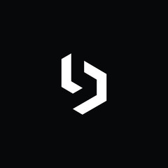 Obraz premium Minimal elegant monogram art logo. Outstanding professional trendy awesome artistic B initial based Alphabet icon logo. Premium Business logo White color on black background