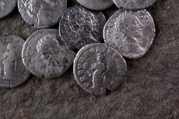 Fototapeta na wymiar Ancient coins. Roman empire