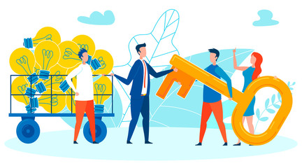 Obraz premium Businessmen Negotiations Cartoon Illustration. Talks About Mutual Agreement, Exchange, Profitable Deal. Corporate, Company Meeting, Conflict Of Interest Vector. Disagreement In Workplace