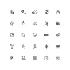 bundle of saving set line style icons