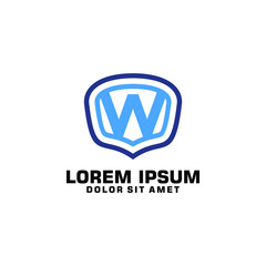 Letter W for Machine Industry Logo