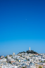 미국 센프란시스코 컬러풀한 도시 경치