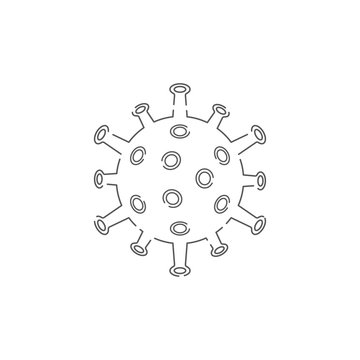 Coronavirus line vector icon