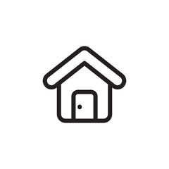 home icon , line art style . home or house vector icon isolated on white background