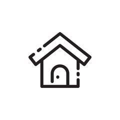 home icon , line art style . home or house vector icon isolated on white background