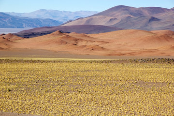 Landscape along the road to Salar of Arizaro at the Puna de Atacama, Argentina