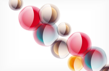 Abstract background - glass shiny transprent hexagon shapes overlapping eath other. Vector Illustration For Wallpaper, Banner, Background, Card, Book Illustration, landing page