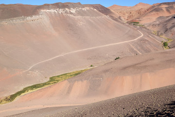 The road to Salar of Arizaro at the Puna de Atacama, Argentina