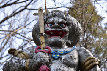 日本の岡山の恐ろしい鬼