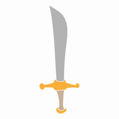 sword vector design. digital hand drawn style. grain texture