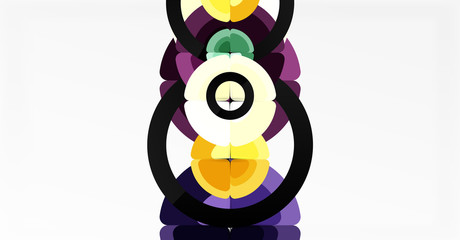 Abstract background, trendy color circles geometrical composition. Vector Illustration For Wallpaper, Banner, Background, Card, Book Illustration, landing page