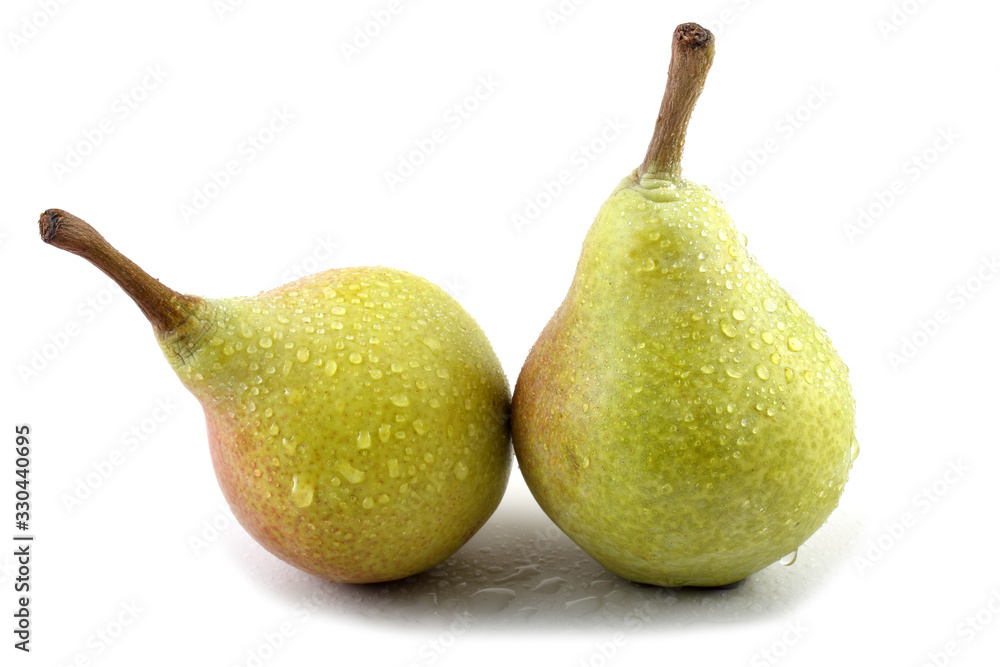 Wall mural two wet pears