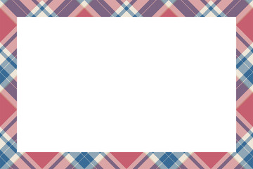 Fototapeta premium Vintage frame vector. Scottish border pattern retro style. Tartan plaid ornament.