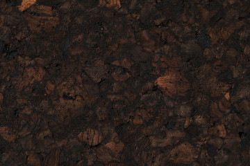 Texture of dark cork with oil finish