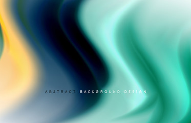 Abstract background - fluid color gradient waves, with dynamic motion line effect. Vector Illustration For Wallpaper, Banner, Background, Card, Book Illustration, landing page