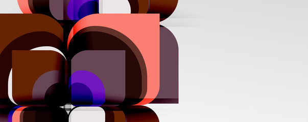 Abstract background - geometric cut paper design flower or square shape composition. Vector Illustration For Wallpaper, Banner, Background, Card, Book Illustration, landing page