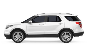 Fototapeta premium Samochód SUV na białym tle