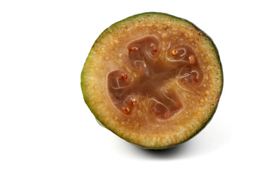 Half of feijoa fruit