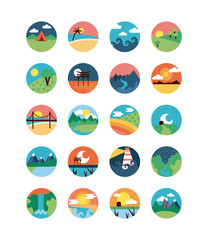 bundle of landscapes set scenes