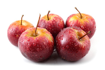 Little apples isolated on white