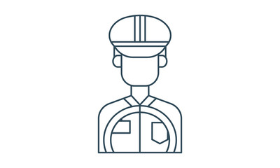 Taxi driver worker icon vector image