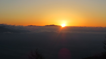 Obraz premium sunset in the mountains