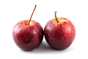 Two apples isolated on white