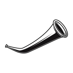 Fototapeta premium Illustration of hunting horn. Design element for logo, label, sign, poster, t shirt. Vector illustration