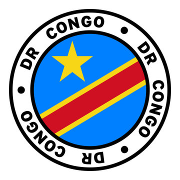 Round DR Congo Flag Clipart